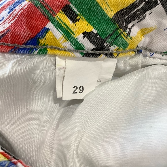 Multi Color Print Mid Rise/High Rise Skinny Jeans. - Picture 3 of 6